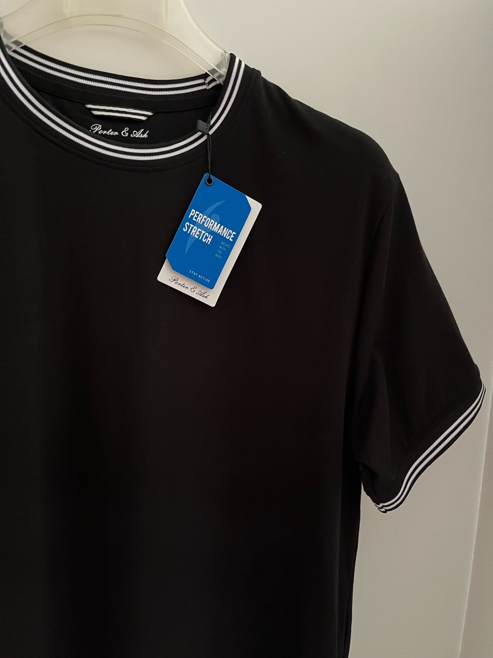 Porter & Ash 95% Cotton 4-way Stretch Short Sleeve Crew Neck Casual Top/Tshirt - Picture 2 of 13